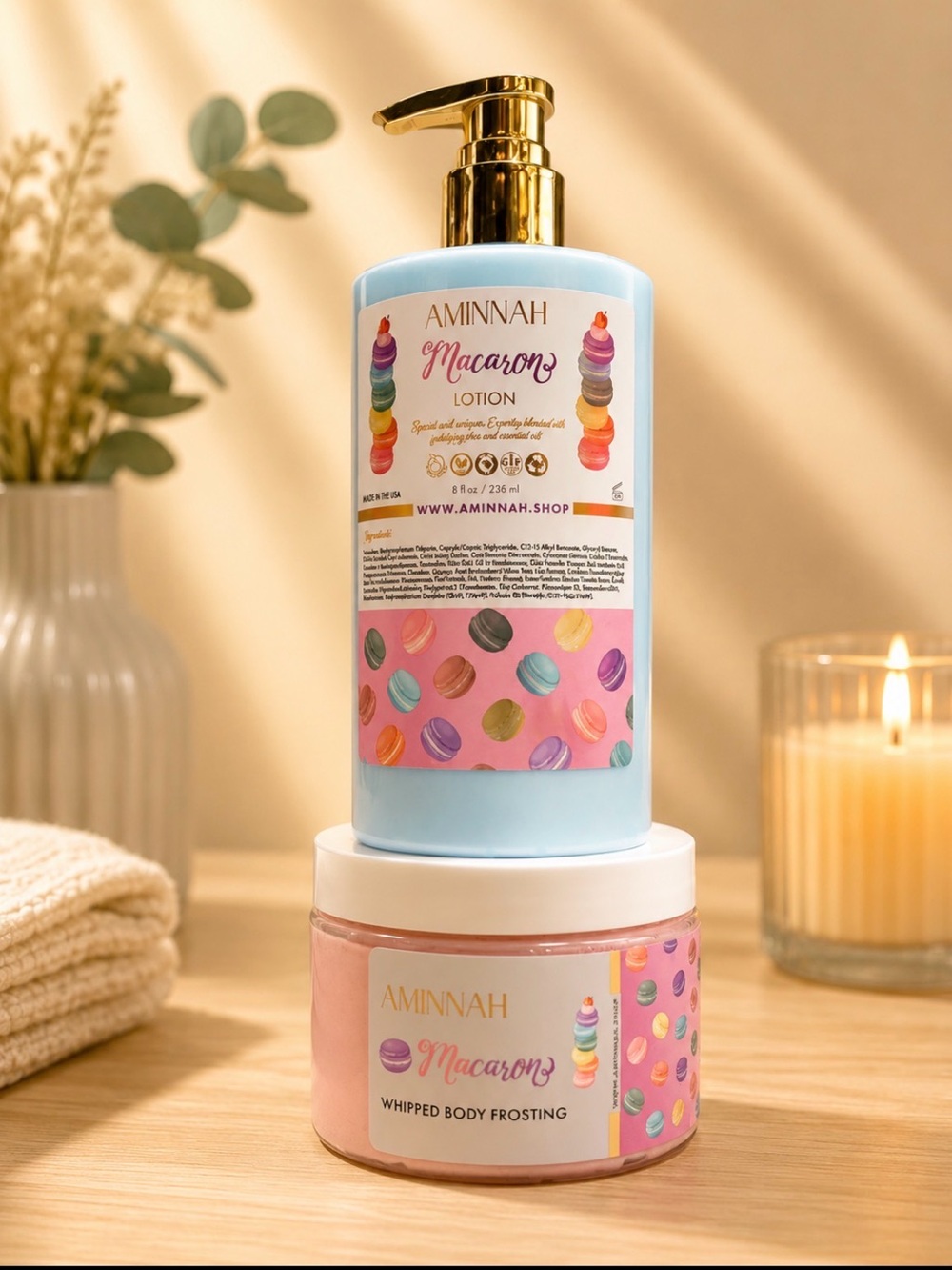 Aminnah (NWT) Macaron Body Lotion & Whipped Body Frosting